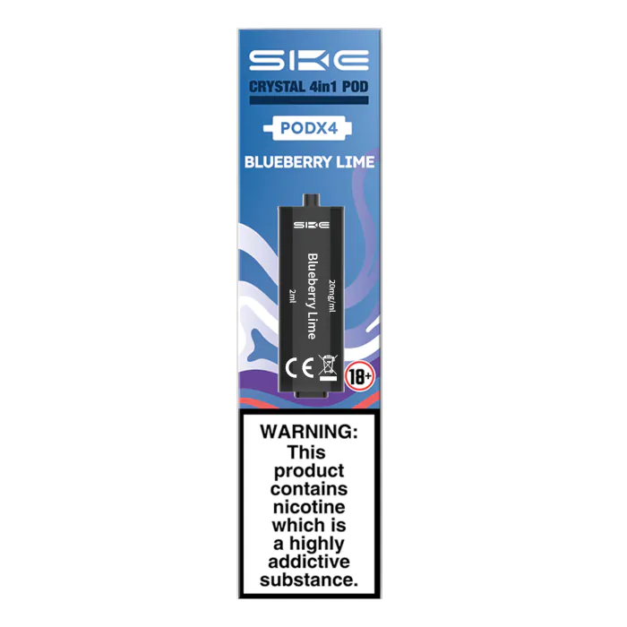 SKE Crystal 2400 4-in-1 Blueberry Lime Pods